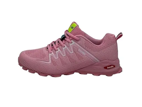 Nowaland Damen Herren Wanderschuhe - Bequeme Trail Running Trekkingschuhe (Pink-Weiß, 36) - Bequeme Wanderschuhe mit atmungsaktiven Mesh-Einsätzen für optimalen Komfort. Robuste Gummisohle bietet Halt auf jedem Terrain. Ideal für lange Abenteuer in der Natur.