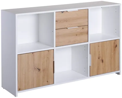FURNARO Sideboard, Kommode, Anrichte, Schrank, 120 x 30 x 77 cm