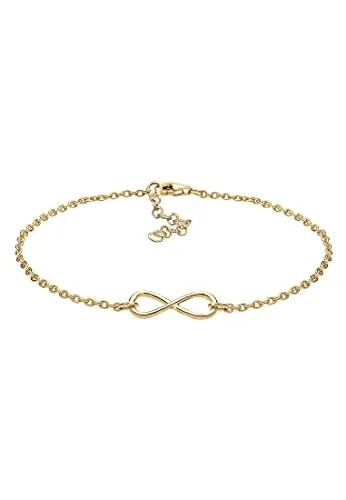 Produktbild Elli Armband Damen mit Infinity Unendlichkeits Symbol in 925 Sterling Silber vergoldet