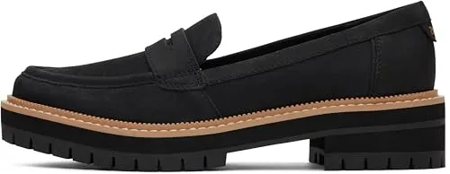 TOMS Cara Damen Halbschuhe - Schwarz, Größe 40 EU - Elegante Slipper aus hochwertigem Leder mit rundem Zehenbereich, ideal für den Alltag und bequemes Tragen.