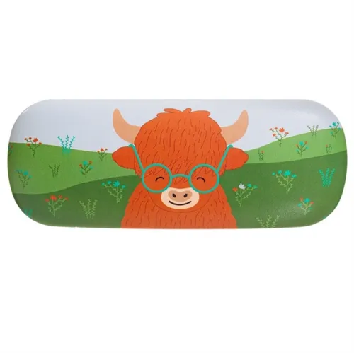 Highland Cow Glasses Case Book NEU