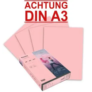 Inapa Kopierpapier tecno colors, 2100011447, A3, 80g/qm, rosa, 500 Blatt