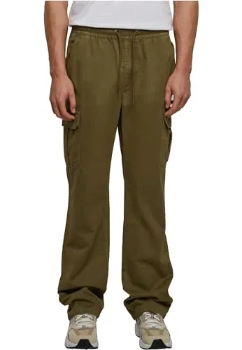 Urban Classics Herren Cotton Cargo Pants in Tiniolive XXL - Wanderhosen für Herren, ideal für Outdoor-Aktivitäten mit praktischen Taschen und bequemer Passform.