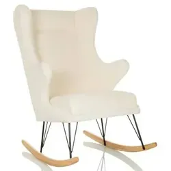 Schaukelstuhl Bouclé Relaxsessel