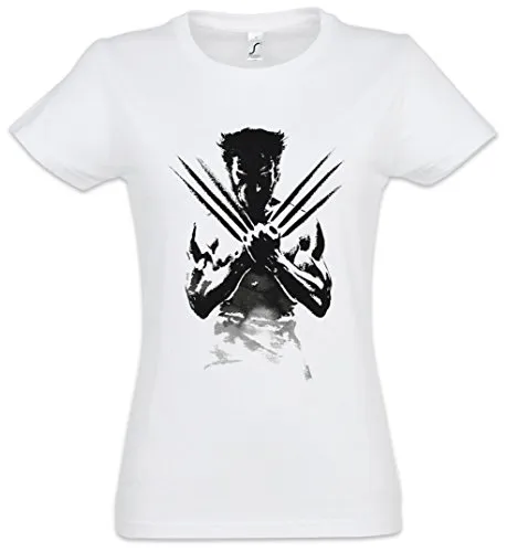 Urban Backwoods Wolverine Shadow Warrior Damen T-Shirt Weiß Größe L