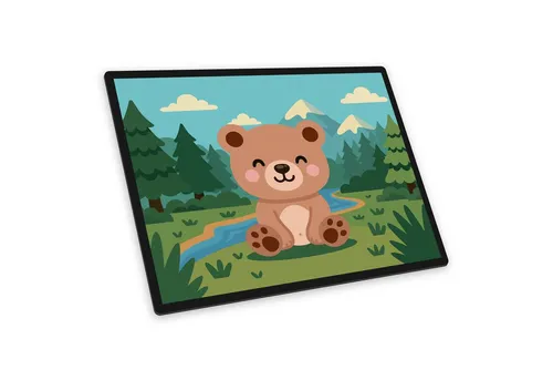 itenga Schreibtischunterlage itenga Schreibunterlage V1 Motiv BÄR im Kawaii Design