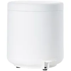 Zone Denmark Ume Treteimer 4 l, weiß - Elegantes Design - Haushaltszubehör mit Soft-Touch Oberfläche und unsichtbaren Mülltüten im geschlossenen Zustand, perfekt für ein modernes Zuhause.