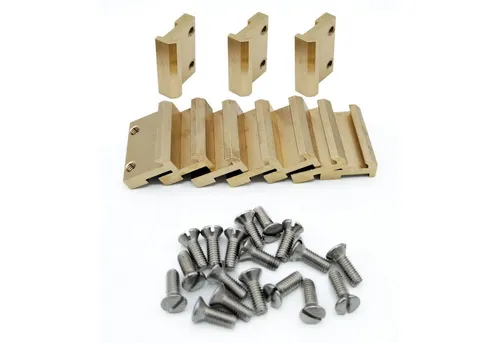 ML-Train Gleise-Set Schienenverbinder 19mm, G (250-tlg., Messing) - Modelleisenbahn: Hochwertige Messing-Schienenverbinder für LGB & PIKO Gleise der Spur G, ideal für präzise und langlebige Gleisverbindungen.