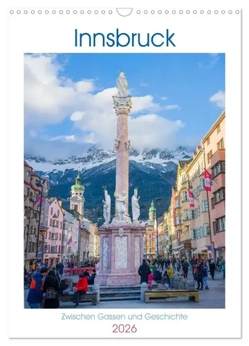 Thomas Bugdoll | Innsbruck - Zwischen Gassen und Geschichte Wandkalender 2025 - Kalender mit 14 beeindruckenden Bildern aus der Altstadt Innsbrucks, ideal für Reisefans und Kunstliebhaber, hergestellt von Calvendo in Deutschland.