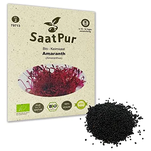Amarath BIO Keimsprossen von SaatPur - Keimsaat für die Sprossenzucht zuhause - 10g