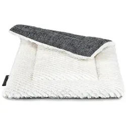 lionto Tierkissen Wendedecke für Haustiere, waschbar, weiß/grau, 75 cm x 55 cm grau 55 cm x 75 cm