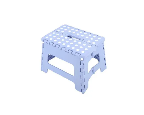 HH-Haushalt Klapptritt Klapphocker, Klapptritt, Tritthocker Hellblau Faltbar H 22cm bis 150KG