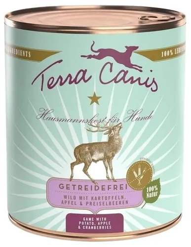 Terra Canis Grain Free Wild Mit Kartoffeln, Apple E Cranberries Rossi 800 Gr