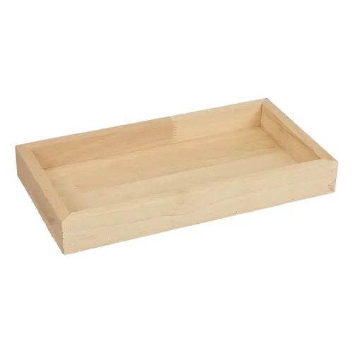 Holztablett Natur Rechteck Deko Accessoire 34x20x3,5cm