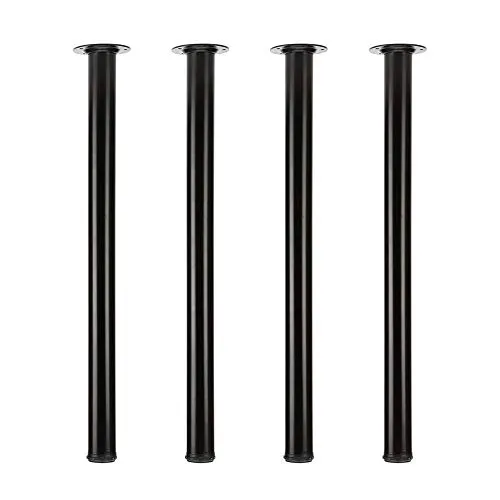 QLLY Verstellbare Tischbeine 75cm Schwarz – Robuste Metall-Möbelfüße (4 Stück)