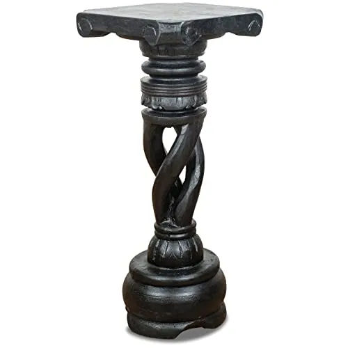 livasia Dekosäule Balinesische Säule aus Holz - Blumenhocker, handgefertigt aus nachhaltigem Holz, verleiht deinem Wohnraum einen asiatischen Flair und ist sofort einsatzbereit.