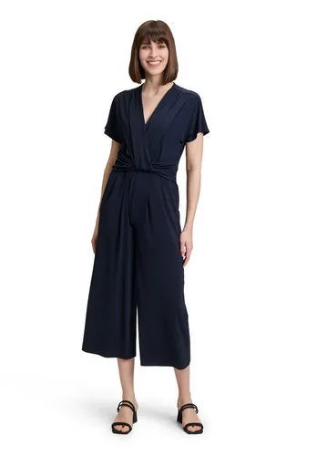 Betty Barclay Wickel-Overall Jumpsuit - Gerade Blau Größe 38 - Jumpsuit in stilvollem Dark Sky, aus 95% Polyester und 5% Elasthan, perfekt für elegante Anlässe und bequem zu tragen.