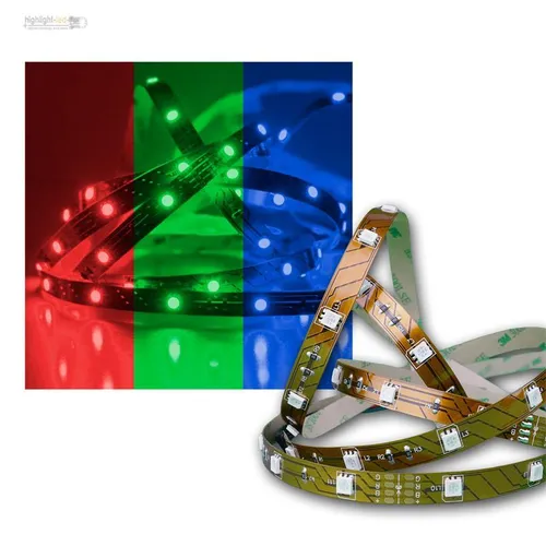 5m RGB LED Stripe 24V Superbright, 150 SMD LEDs, Streifen Lichtleiste 3€/m