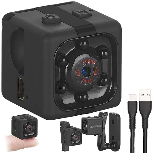 Somikon Mini Camera: HD-Micro-Videokamera & Webcam, HD 720p, mit Bewegungserkennung & Akku (Micro Kamera, Kleine Kamera, Überwachungskamera Outdoor)