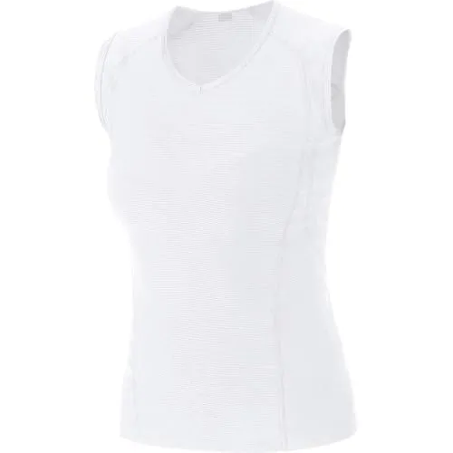 Gore Damen Baselayer Sleeveless Shirt weiß - Fahrradbekleidung für grenzenlose Bewegungsfreiheit, ideal für Fitness und Outdoor-Abenteuer mit hochwertigem, ärmellosem Design.