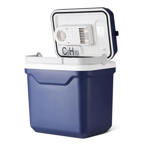 Amazon Basics Elektrische Kühlbox 24L mit Kühl- und Wärmefunktion
