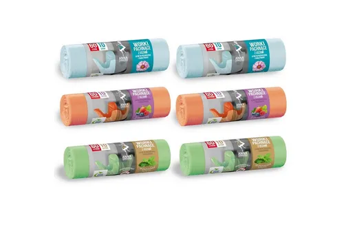 HAC24 Müllbeutel Duftmüllsack Abfallbeutel Mülltüten Mülleimerbeutel, 60L mit Duft je 10 Stück