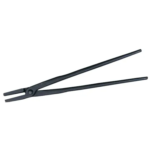 Dönges Flachmaul-Schmiedezange, Maulweite 6 mm, Länge 300 mm (Flachmail Schmiede Schmiedezange), schwarze lackierung dient als Korrisionschutz, lange Schenkel für hohe Hebelwirkung