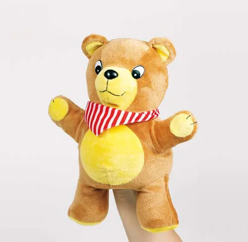 Handpuppe TEDDY Theaterpuppe Kasperlepuppe Hand-Puppe Kinderpuppe Spielpuppe NEU