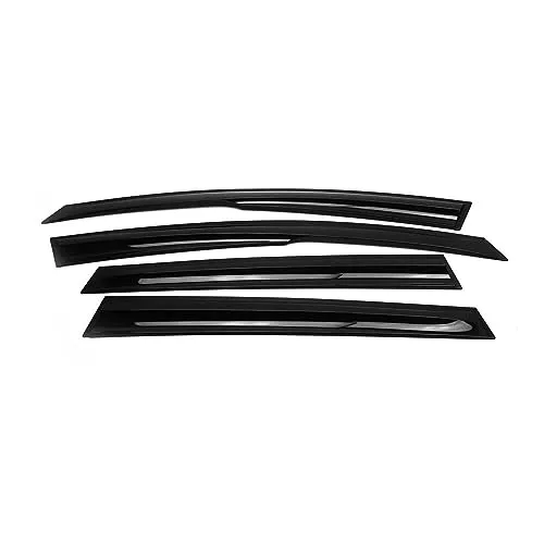 4X Windabweiser für Honda Civic 2005-2011 - Dunkel, Acryl - Hochwertige Regenabweiser aus hitzebeständigem Acryl, speziell für Honda Civic 2005-2011. Einfache Montage dank selbstklebendem System, ideal für optimalen Witterungsschutz.