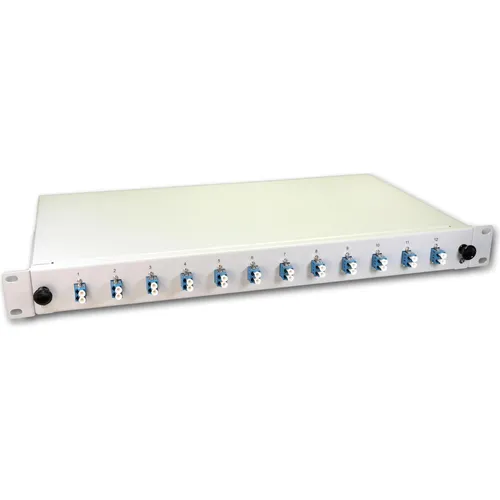 Lightwin LWL Spleissbox, 24 Fasern, 12x DLC Singlemode, 9/125µm OS2 G657.A1 Pigtail Spleissboxen (1.50 m) (SPBOX 24E09 OS2 DLC)