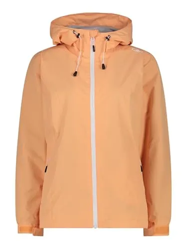 CMP Woman Jacket FIX Hood salmone (C520) 44 - Funktionsjacke für Damen mit 10.000 mm Wassersäule, atmungsaktiv und ideal für anspruchsvolle Wetterbedingungen. Verstellbare Kapuze und kompakt verstaubar – perfekt für unterwegs!