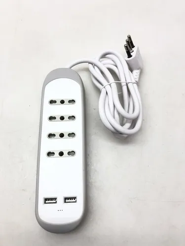 Electraline Mehrfachsteckdose, 4 Steckdosen fuer Euro-Flachstecker . italienisch