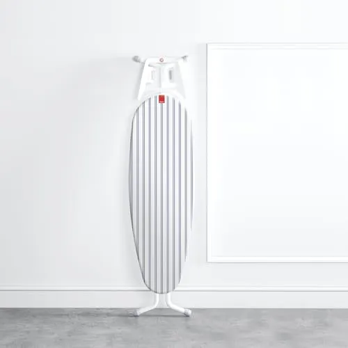 Rayen | Universal-Bügelbrettbezug | EasyClip Einstellung Bügelbezug | 3 Schichten: Schaumstoff und 100% Baumwollgewebe | Größe: 130 x 47 cm | Blau-Weiß-Druck, Medium - Gestreift