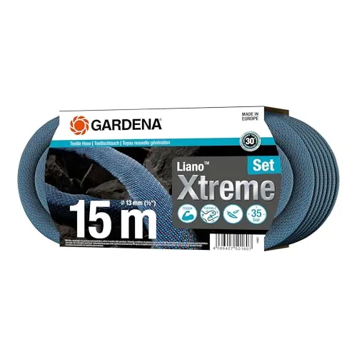 GAR Liano Xtreme 15m - Hochwertiger Gartenschlauch mit Wasserstop, flexible Gestaltung und besonders langlebig für anspruchsvolle Gartenarbeiten