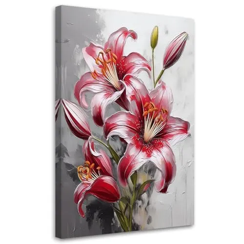 Feeby Leinwand Bilder in rot von Feeby