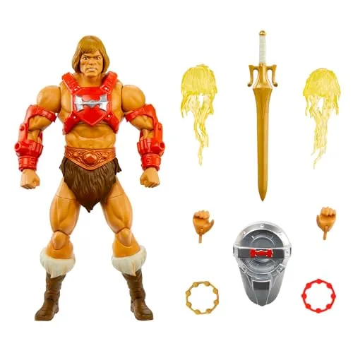 Masters of the Universe Masterverse Actionfigur, Deluxe-Sammelfigur mit 30 beweglichen Gelenken, austauschbaren Teilen oder Rüstung, ca. 18 cm großes MOTU-Spielzeug, HYC56