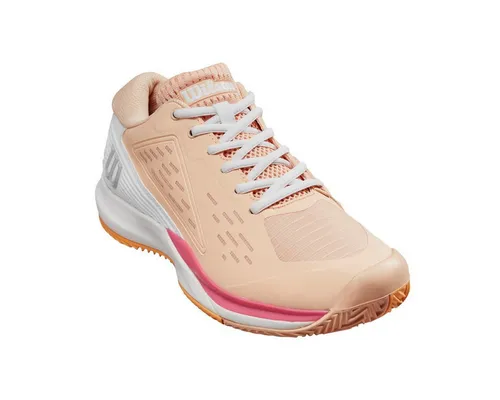 Wilson Rush Pro Ace Cly - Sandplatzcourt Tennisschuh - Sportliche Tennisschuhe in peach parfait/white/tangerine, ideal für Sandplatz mit optimalem Halt und Komfort für schnelle Bewegungen.