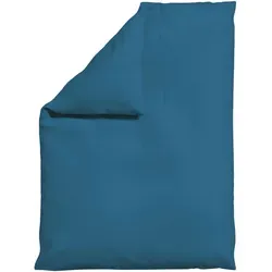Schlafgut Bettdeckenbezug Woven Satin, Blau 155x220 cm - Bettwäsche aus hochwertigem Woven Satin, Oeko-Tex® zertifiziert, bügelleicht und atmungsaktiv für optimalen Schlafkomfort.
