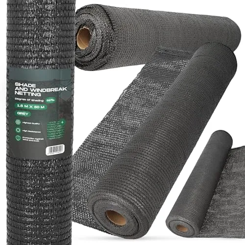 Instalguru Sichtschutz 1,5m x 50m Schattennetz UV-Schutz 55% Windschutz Schattiernetz Schattierungsnetz Zaunblende Gartenzaun Sonnenschutznetz Sichtschutznetz Netz Schattiergewebe