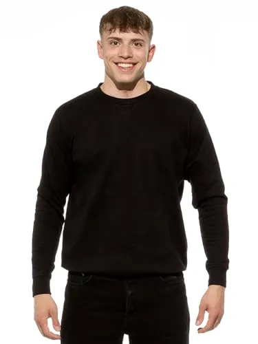 Cotton Prime Unisex Sweatshirt Pullover für Damen und Herren, Schwarz, Gr. L