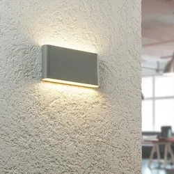 LongLife LED Wandleuchte Slide 12W - Außenwandleuchte mit IP54 - Wandleuchte mit warmweißem Licht (3000K) für Innen- und Außenbereiche. Robustes Aludruckguss-Gehäuse, ideal für Hauseingänge und Treppenhäuser.