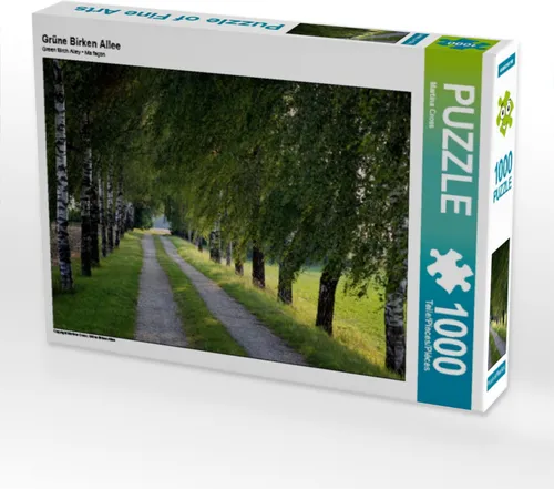 Calvendo Grüne Birken Allee 1000 Teile Puzzle