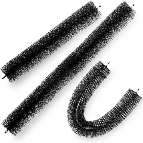 VEVOR 9 Meter Dachrinnenbürste für optimalen Laubschutz - Dachrinnenteile mit Ø12cm, schützt effektiv vor Laub und Mardern, langlebig aus Stahl und PP gefertigt.