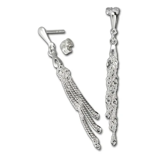 SilberDream Ohrringe für Damen 925 Silber Ohrstecker 3-Kettchen SDO511