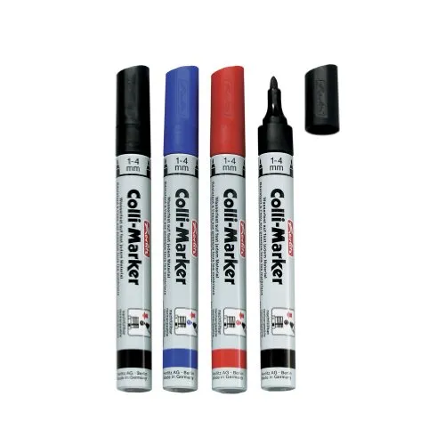 Herlitz 8665804 Colli Marker 1-4 sortiert 4 Stück wasserfest, permanent
