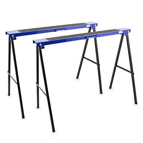 BITUXX Klappböcke 2x - Faltbare Stützböcke - Hydraulikheber, Stütz- & Sägeböcke, klappbar und tragbar, ideal für flexible Einsatzmöglichkeiten auf Baustellen oder im Heimwerkerbereich.