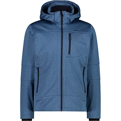 CMP Softshelljacke Blau, Größe 60 für Herren - Funktionsjacken mit ClimaProtect-Technologie - wasserdicht, atmungsaktiv und winddicht für optimalen Komfort bei Outdoor-Aktivitäten.