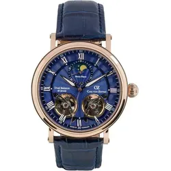 Carl von Zeyten CVZ0054RBSR Murg Mondphase Automatik Herrenuhr 46mm - Limitierte Edition - Elegante Automatik-Herrenuhr mit blauem Lederband und außergewöhnlichem Ziffernblatt. Limitierte Auflage von 999 Stück, kratzfestes Saphirglas und bis zu 5 ATM wasserdicht – perfekt für jeden Anlass.
