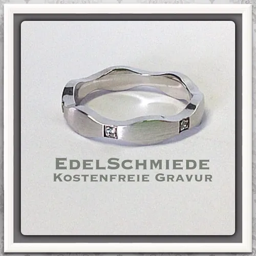 Fingerring 925 Echt Silber rhodiniert Ringgröße 56 Edelschmiede Silberring mit