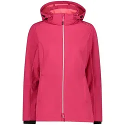 CMP Softshelljacke in Pink, Größe 44 für Damen - Funktionsjacken für Damen von CMP - wasserdicht, atmungsaktiv und winddicht mit ClimaProtect-Technologie für optimalen Komfort bei Outdoor-Aktivitäten.
